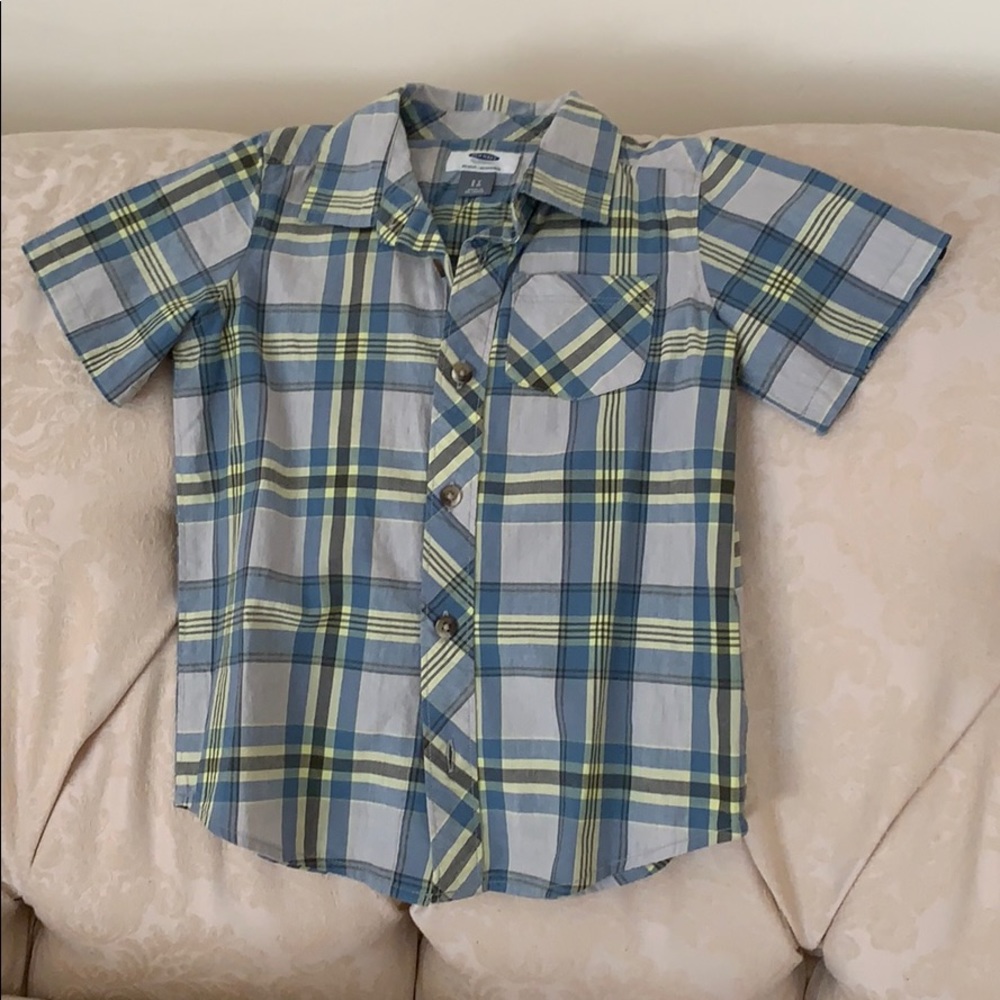 Boys plaid polo shirt